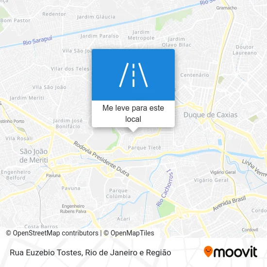 Rua Euzebio Tostes mapa