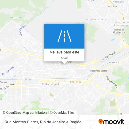 Rua Montes Claros mapa