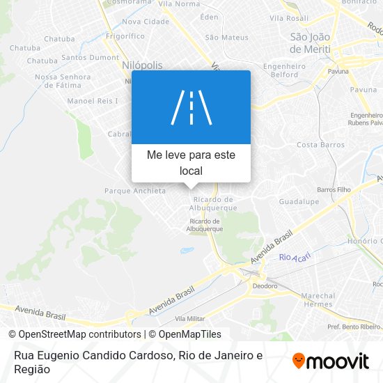 Rua Eugenio Candido Cardoso mapa