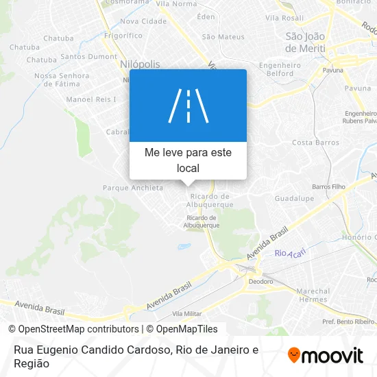 Rua Eugenio Candido Cardoso mapa