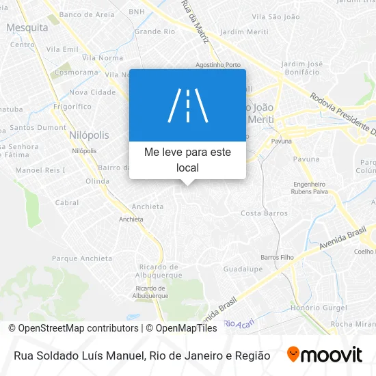Rua Soldado Luís Manuel mapa