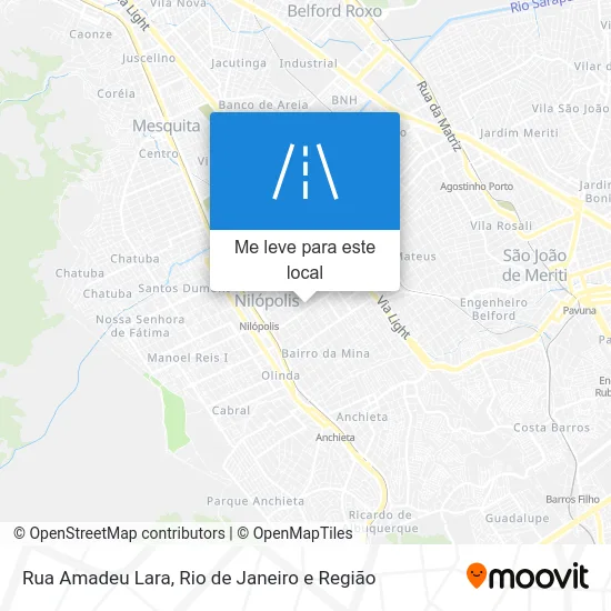 Rua Amadeu Lara mapa