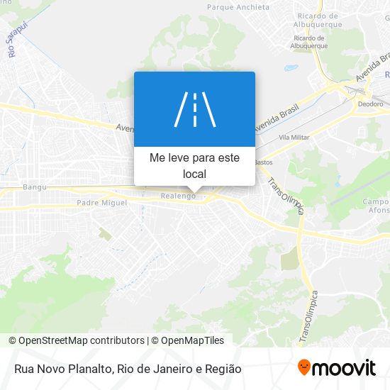 Rua Novo Planalto mapa
