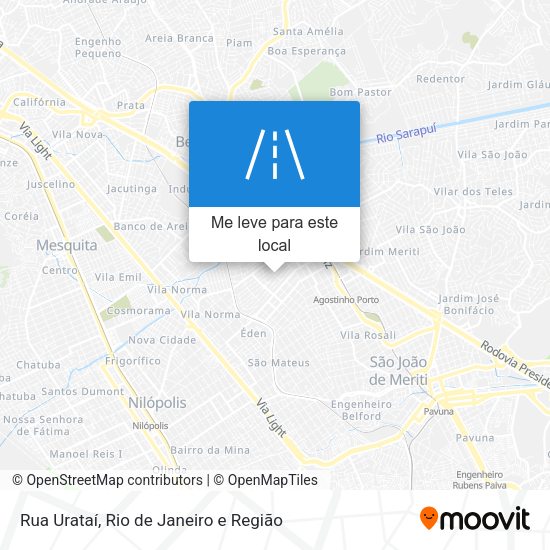 Rua Urataí mapa