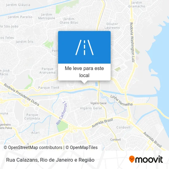 Rua Calazans mapa