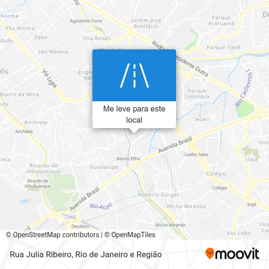 Rua Julia Ribeiro mapa