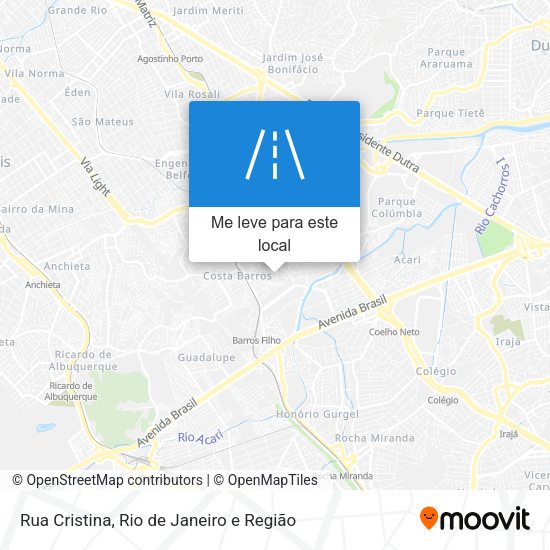Rua Cristina mapa