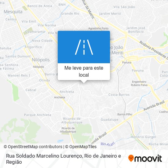 Rua Soldado Marcelino Lourenço mapa