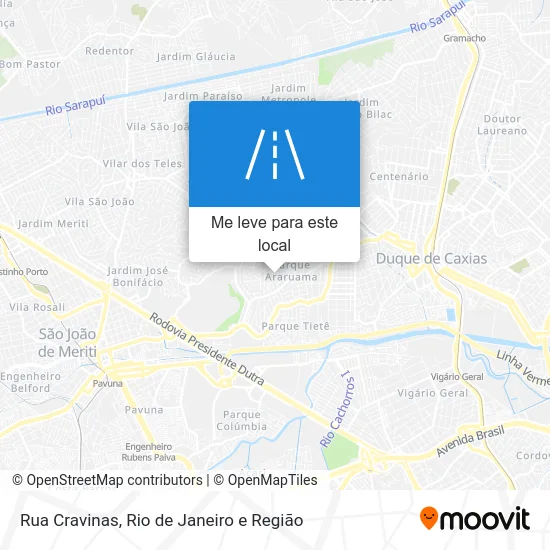Rua Cravinas mapa