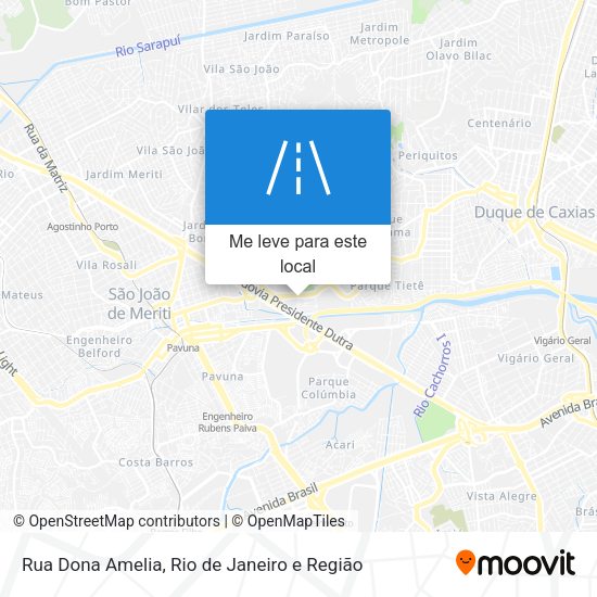 Rua Dona Amelia mapa
