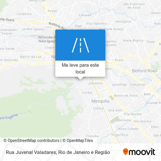 Rua Juvenal Valadares mapa