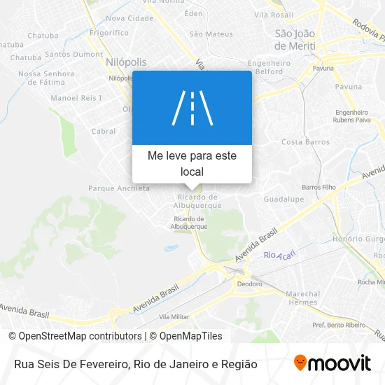 Rua Seis De Fevereiro mapa