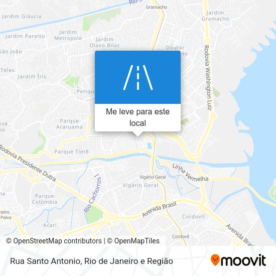 Rua Santo Antonio mapa