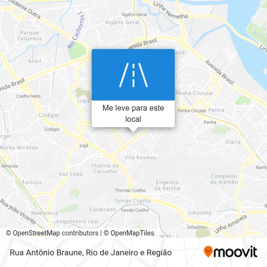 Rua Antônio Braune mapa