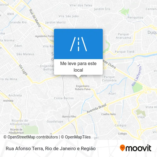 Rua Afonso Terra mapa