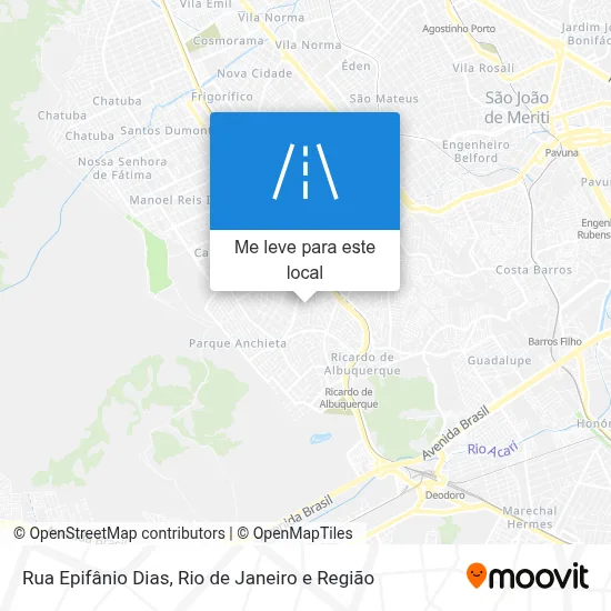 Rua Epifânio Dias mapa