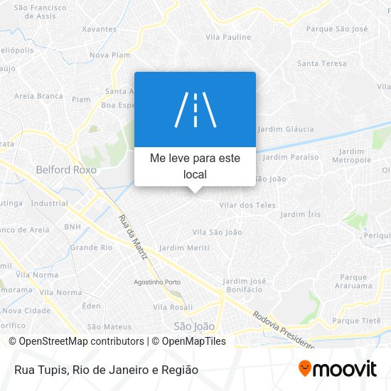 Rua Tupis mapa
