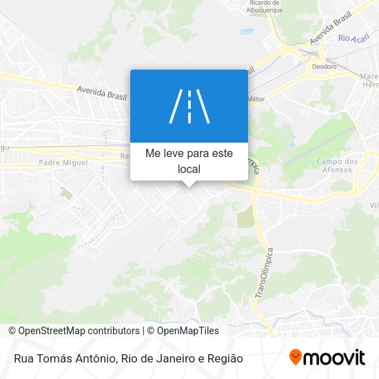 Rua Tomás Antônio mapa