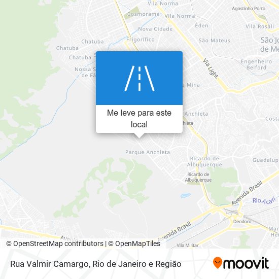 Rua Valmir Camargo mapa