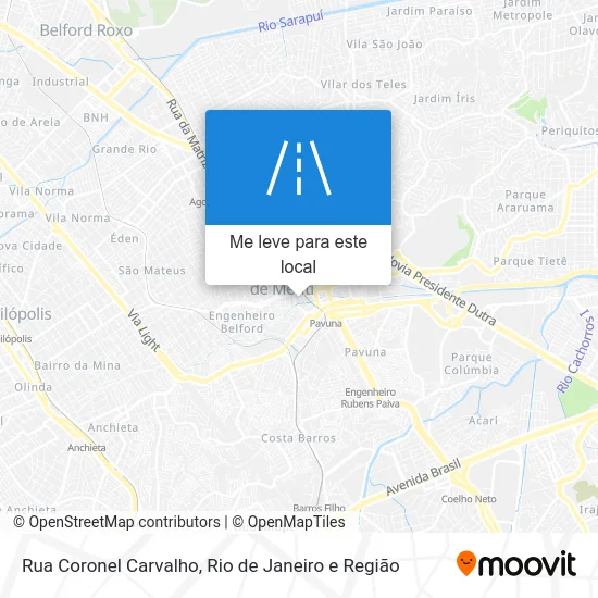 Rua Coronel Carvalho mapa
