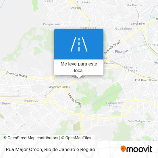 Rua Major Oreon mapa