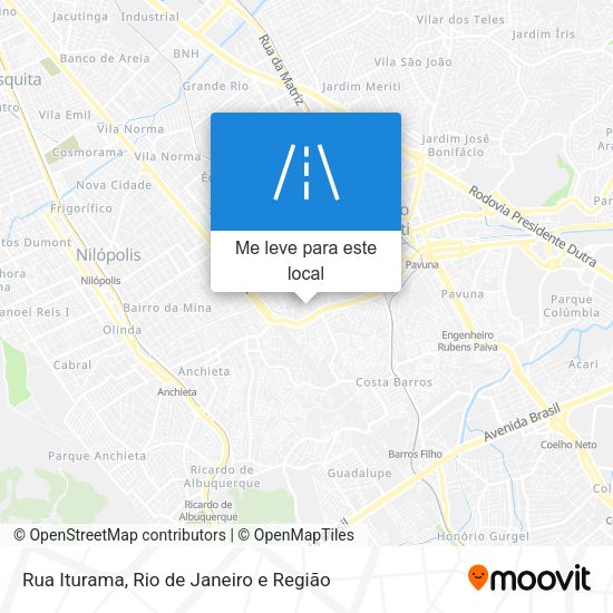 Rua Iturama mapa
