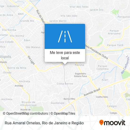 Rua Amaral Ornelas mapa
