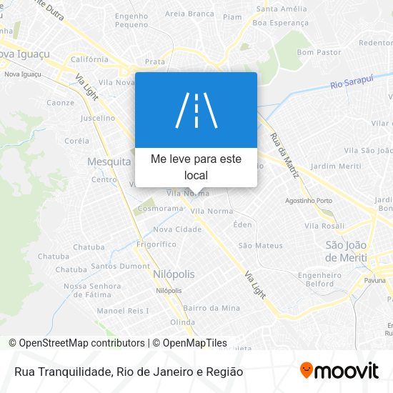 Rua Tranquilidade mapa