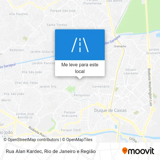 Rua Alan Kardec mapa