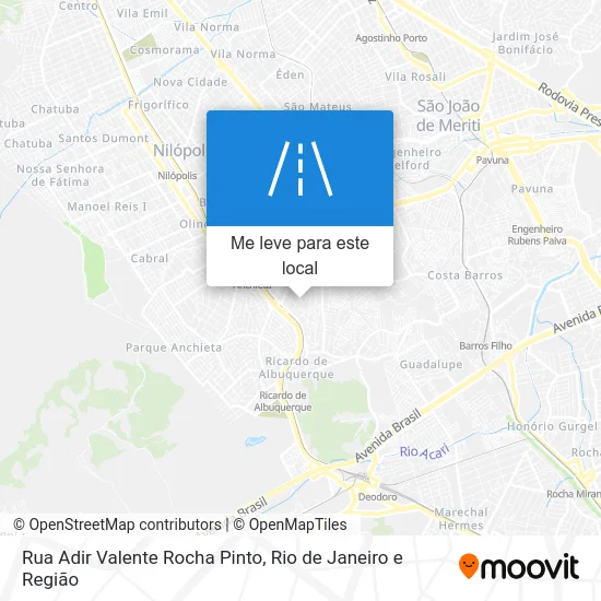 Rua Adir Valente Rocha Pinto mapa