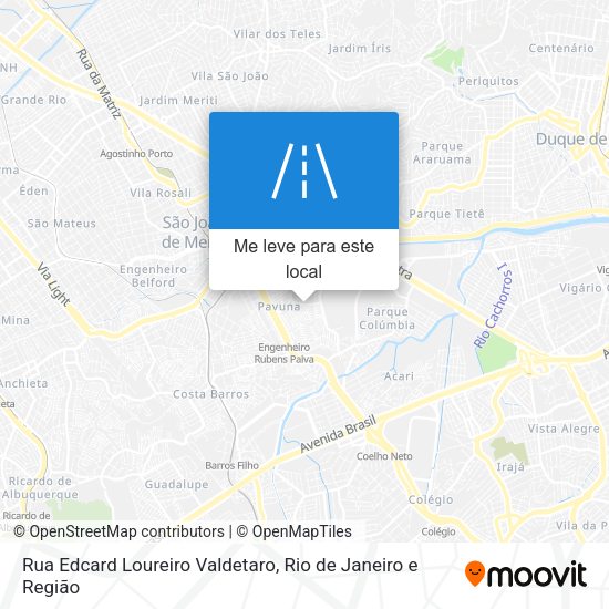 Rua Edcard Loureiro Valdetaro mapa