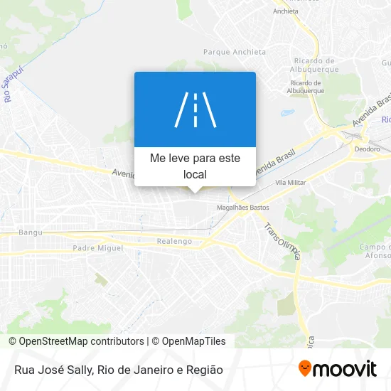 Rua José Sally mapa