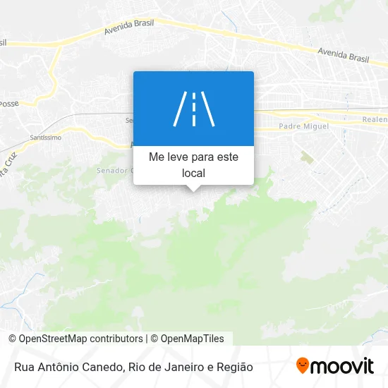 Rua Antônio Canedo mapa