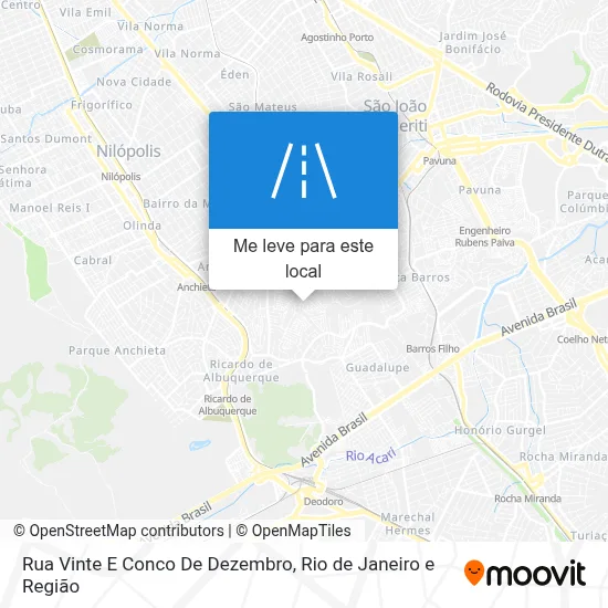 Rua Vinte E Conco De Dezembro mapa
