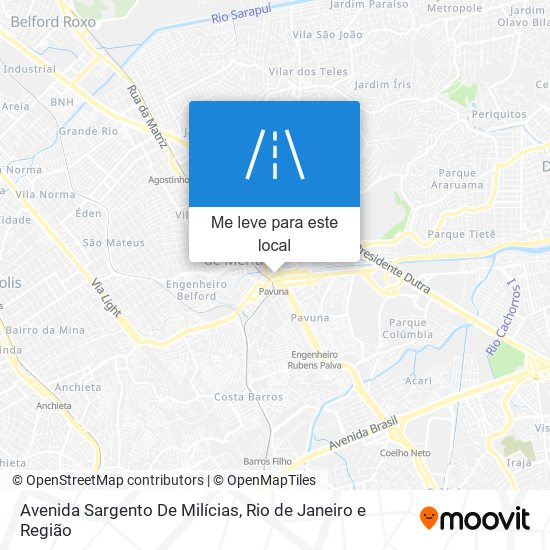 Avenida Sargento De Milícias mapa