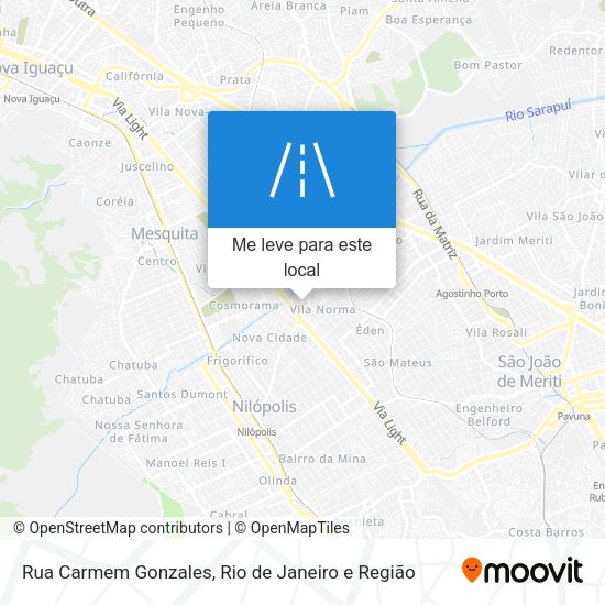 Rua Carmem Gonzales mapa