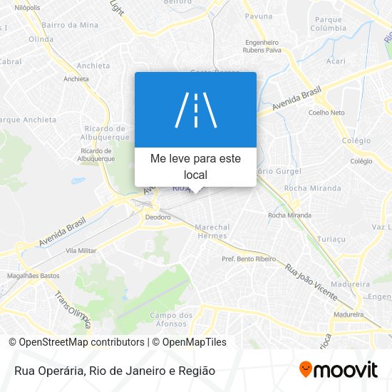 Rua Operária mapa
