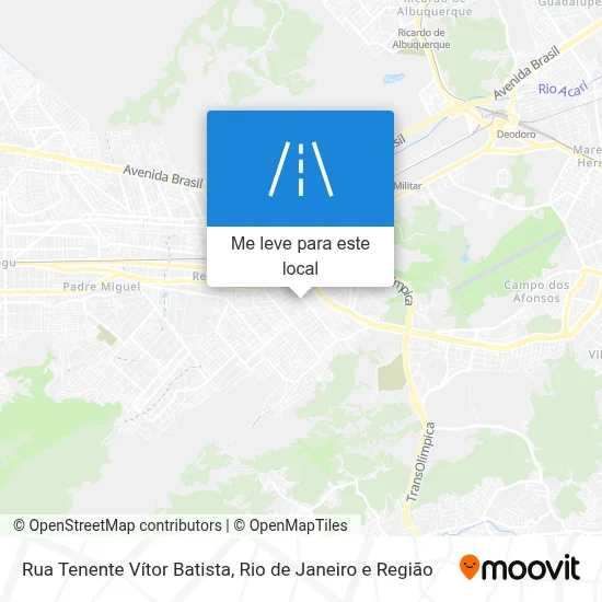 Rua Tenente Vítor Batista mapa