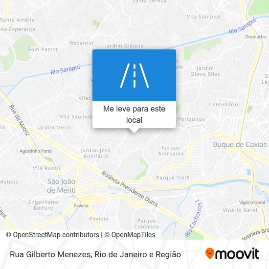 Rua Gilberto Menezes mapa