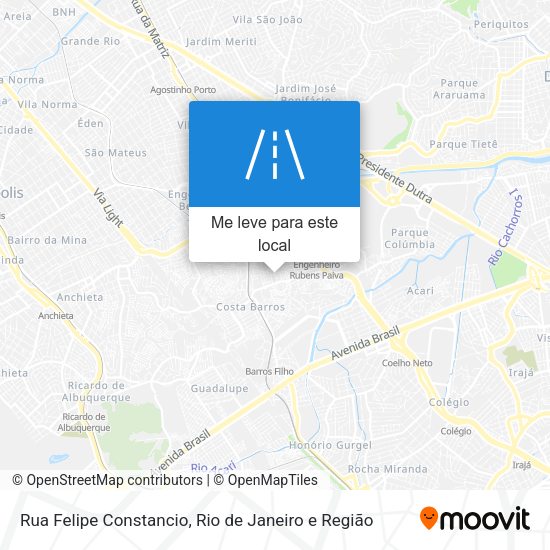 Rua Felipe Constancio mapa