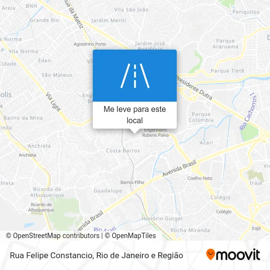 Rua Felipe Constancio mapa