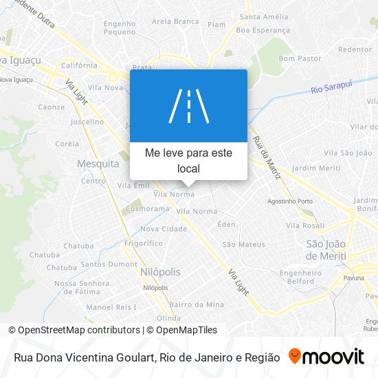 Rua Dona Vicentina Goulart mapa