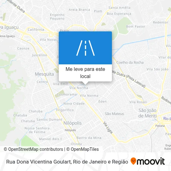 Rua Dona Vicentina Goulart mapa