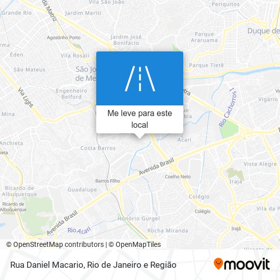 Rua Daniel Macario mapa