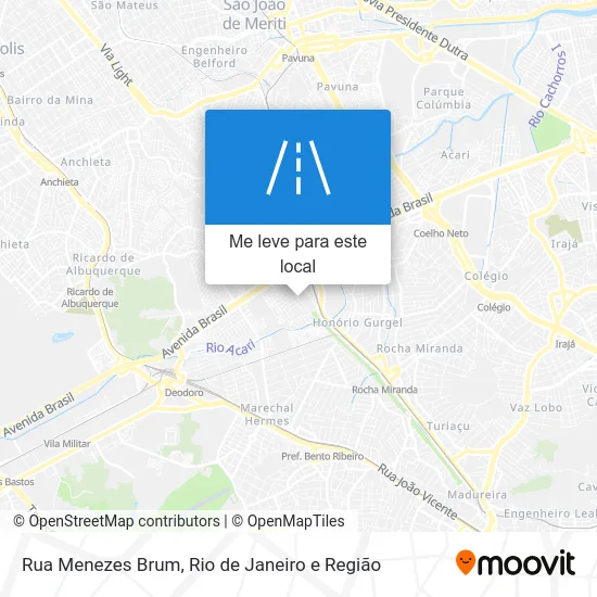 Rua Menezes Brum mapa