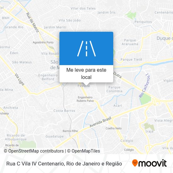 Rua C Vila IV Centenario mapa