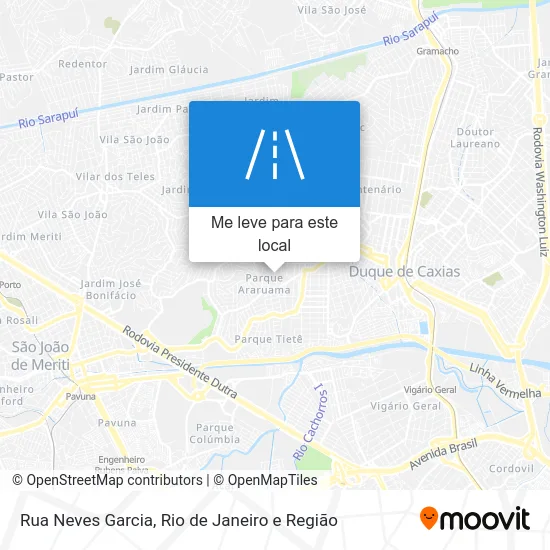 Rua Neves Garcia mapa