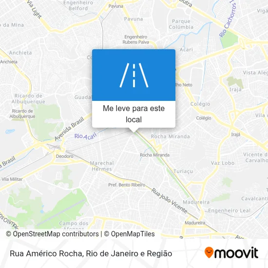 Rua Américo Rocha mapa