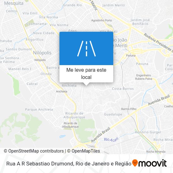 Rua A R Sebastiao Drumond mapa