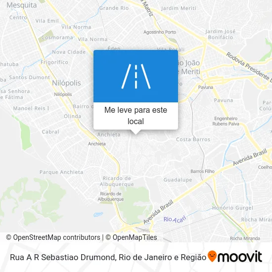 Rua A R Sebastiao Drumond mapa